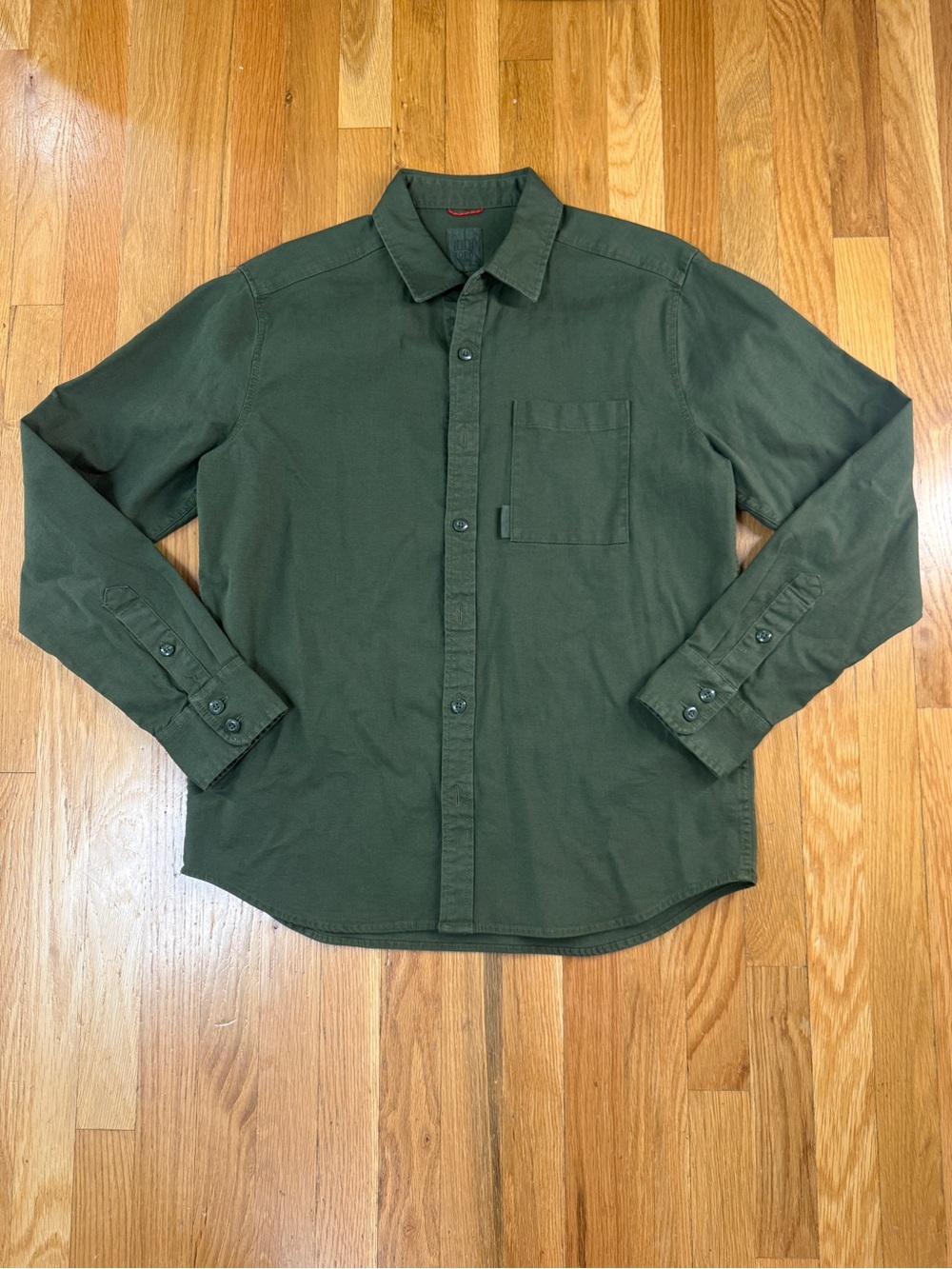Topo Designs Men's Dirt Shirt Green Long-Sleeve (L)